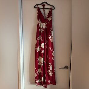 Floral Red Maxi Dress